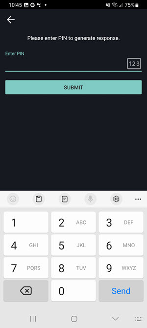The two-factor authentication on the Android Phone